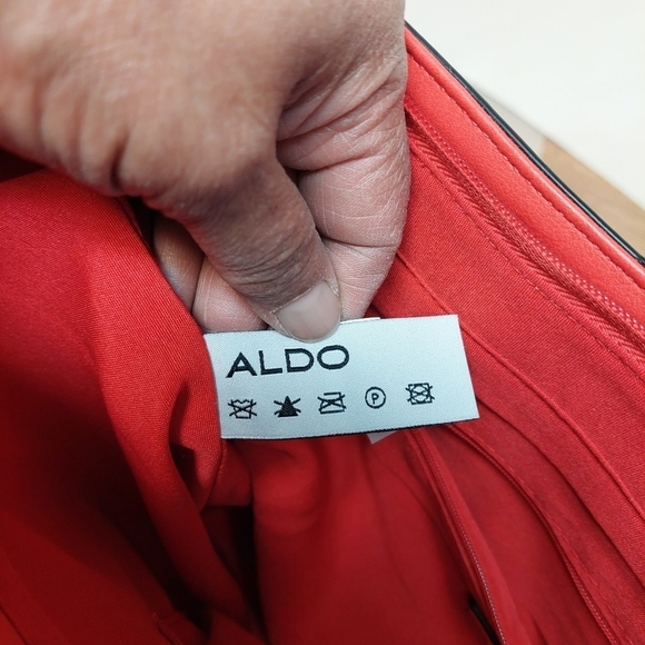 ALDO Candy Apple Red Tote Bag Purse - Picture 13 of 16